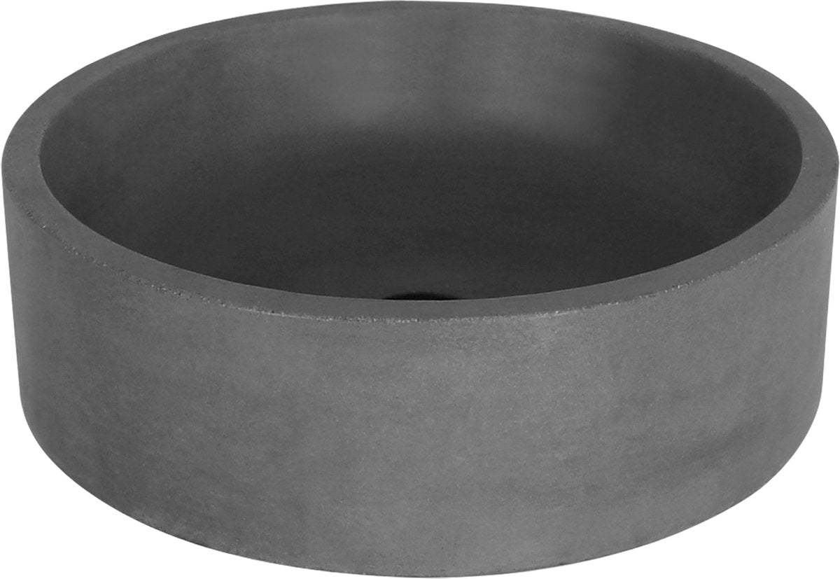 Differnz marba washbasin round 42x13 concrete dark gray