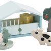 Hecho por ciervos Tiny Farm Wooden Play Set Dotti