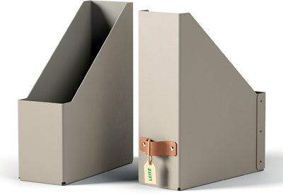 Cassetta portariviste Leitz puro - cartone riciclato al 100% - set da 2 - beige