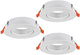 Eglo barranco inbouwspot - gu10 - ø 9 cm - wit - set van 3 stuks - kantelbaar