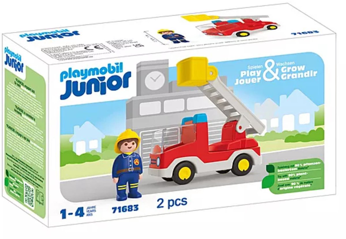 PlayMobil Junior Fire Whid With Ladder 71683