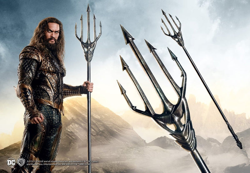 The noble collection aquaman trident - réplica de tridente fabricada en madera y metal