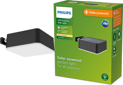 Lampada da parete solare Philips LED Philips Vynce quadrata - nera
