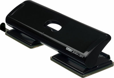Rapid fashion 4-hole hole punch FC20 4 - punches up to 20 sheets - for folders and ring binders - black - ideal for home office home workplace
