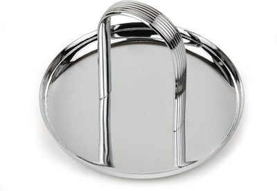 Zilverstad - bonbon schaal elana zilver kleur - dienblad rond - moederdag cadeautip!