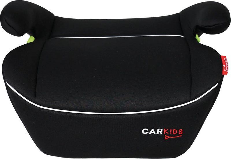 Carkids asiento elevador i-size alex - cumple con el estándar i-size r-129 - para niños de 125-150 cm - funda lavable desenfundable - instalación flexible - blanco y negro