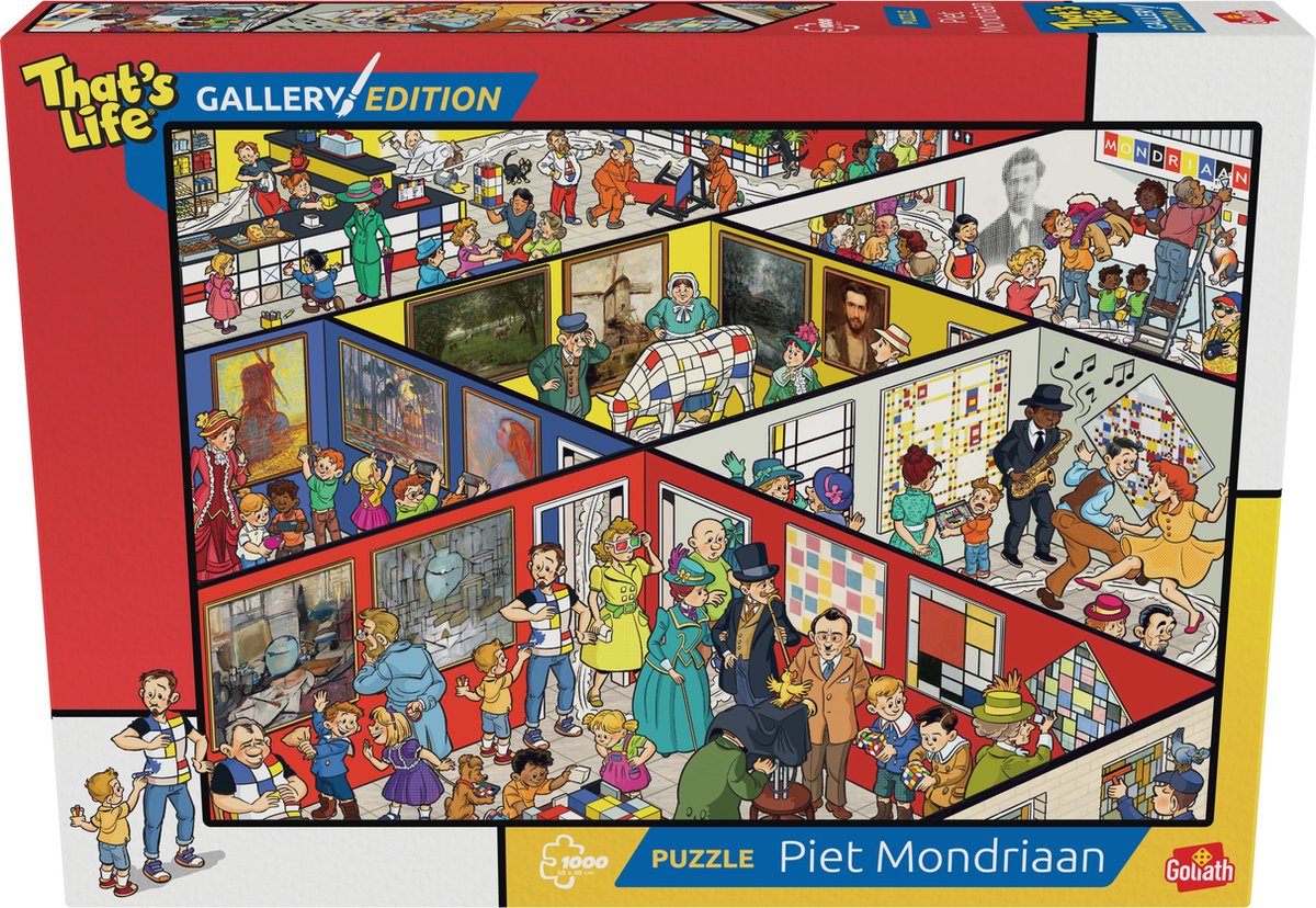Goliath that's life gallery edition: piet mondriaan '23 - 1000 pezzi del puzzle - puzzle (68x48 cm)