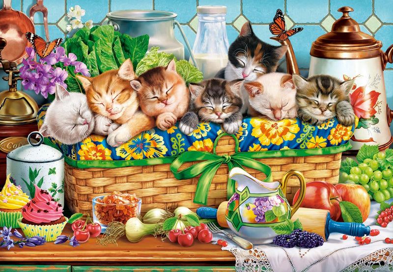Puzzle Castorland con gatti - 1000 pezzi - giocattoli colorati.