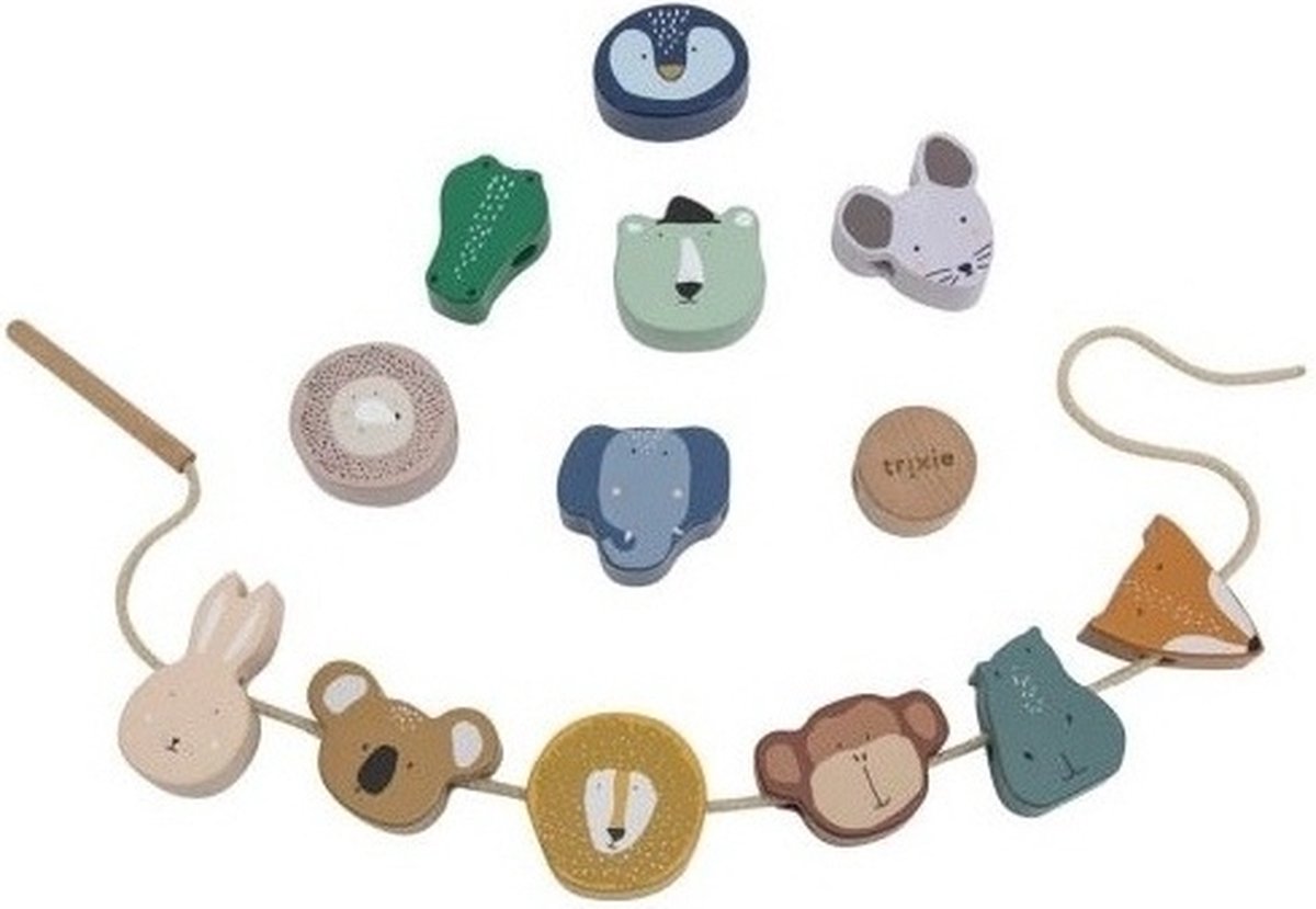 Trixie Wooden Animals Threading Beads