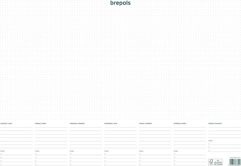 Brepols atoma - cuaderno de moda - a4 - 144 páginas - cuadros comerciales - violeta transparente