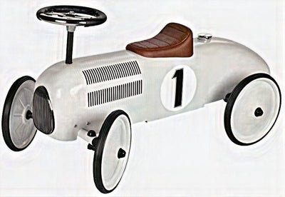 Coche andante Goki - blanco - 73,5x35x40cm - metal y plástico - 1+
