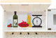 Cocina modular de madera pequeña de madera de pie XL White, 9dlg.
