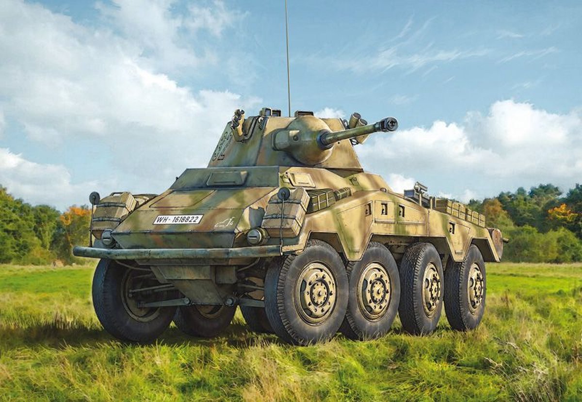 Italeri model kit military vehicles - 6572 sd.kfz. 234 2 puma plastic - 1:35 - model construction