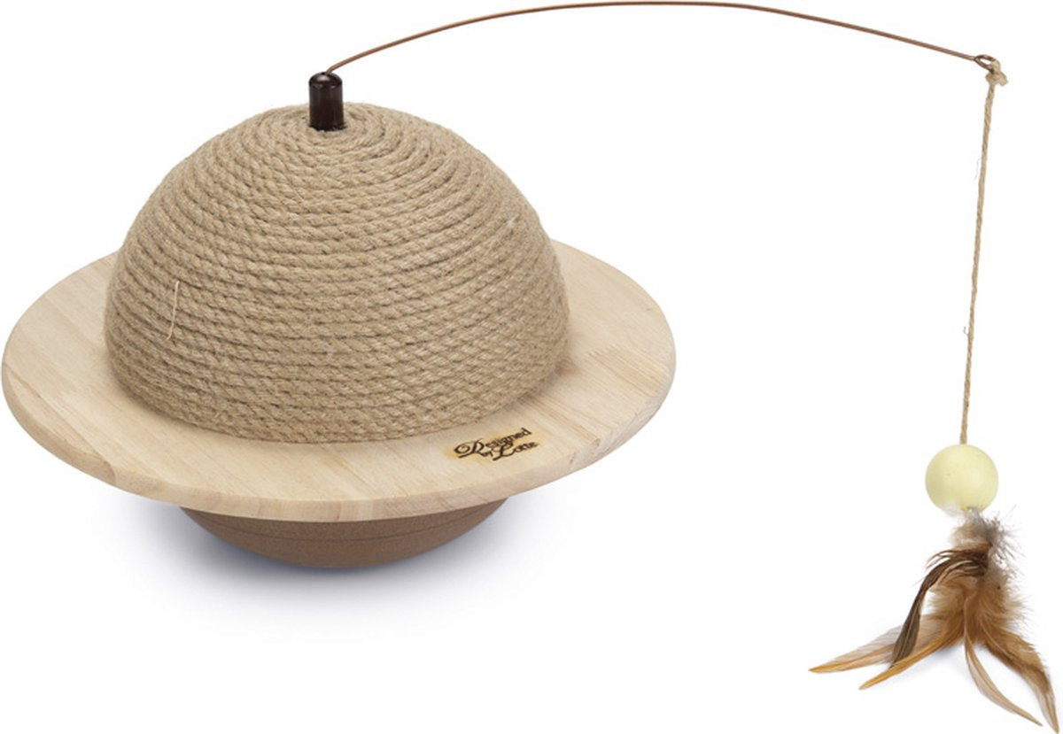 Designed by lotte tiragraffi sinuoso - tiragraffi - giocattolo per gatti - gatto - legno - 29,5x29,5x20