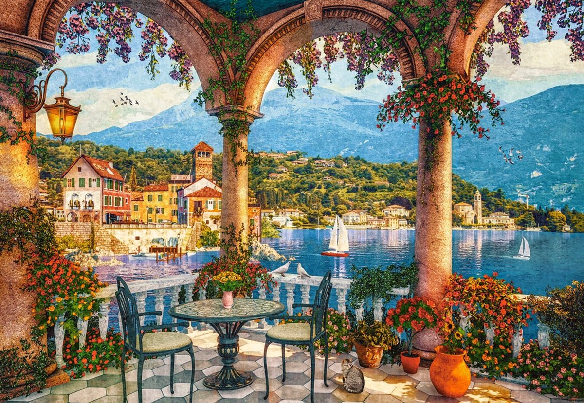 Castorland puzzle Mediterranean veranda - 1000 pieces of cardboard.