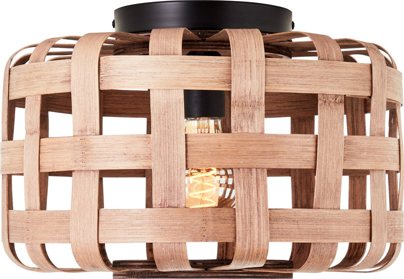 Brilliant woodline - Plafón - e27 max 1x60w - negro natural