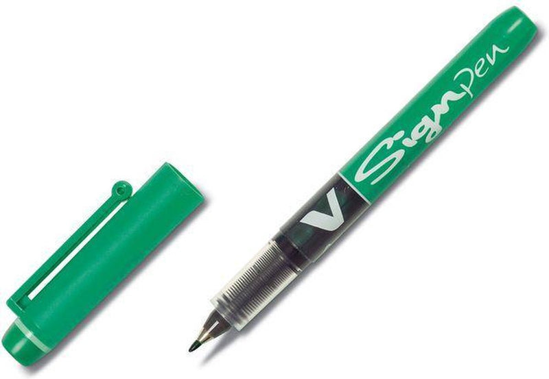 Pilot boligrafo de tinta liquida v sign green 0.6 mm (12 pezzi)