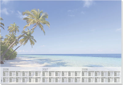 Sottomano Sigel - spiaggia - con calendario 2026 2027 2028 - formato A2 - 30 fogli strappabili - si-h6470