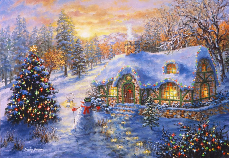 Puzzle Bluebird Puzzle natalizio Casetta natalizia - 1000 pezzi.