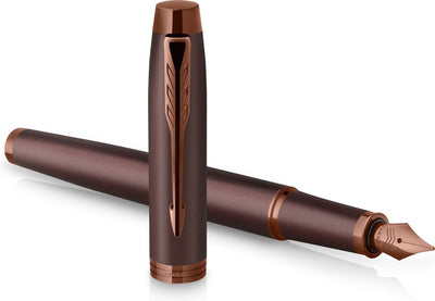 Parker im monochrome vulpen | blauwe inkt | bordeauxrode afwerking en details | fijne punt | met geschenkdoos