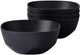 Mepal cuenco para servir silueta - 4x 750 ml - ensaladera - negro nórdico