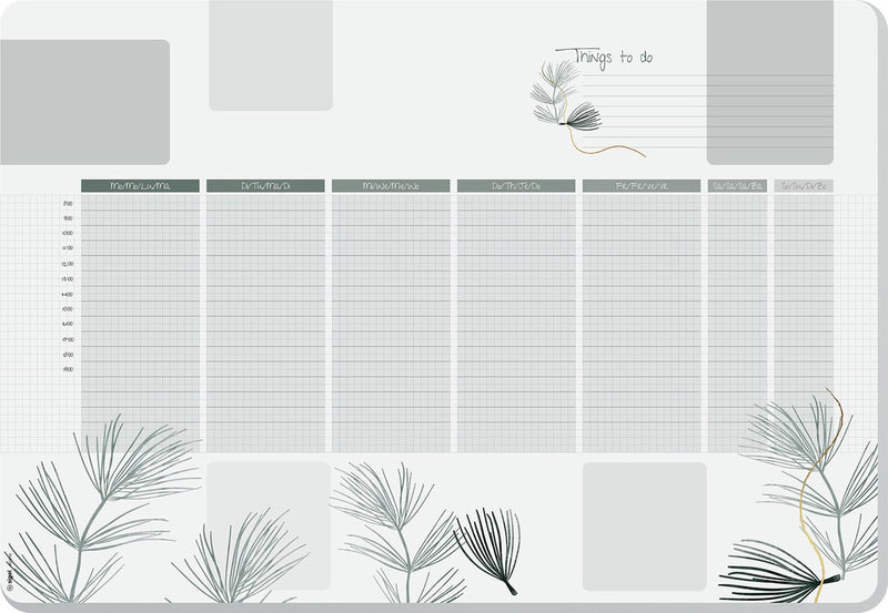 Sigel bureau onderlegger - weekplanner a2 - nature - met to-do-list - ongedateerd - si-ho590