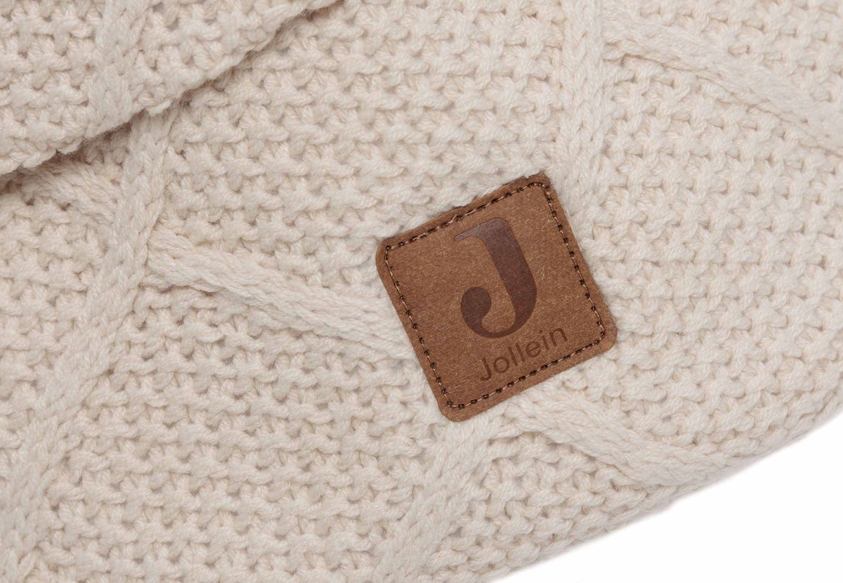 Jollein - commodemandje - commode mandje voor babykamer- 14x18cm - opbermand - check knit oatmeal