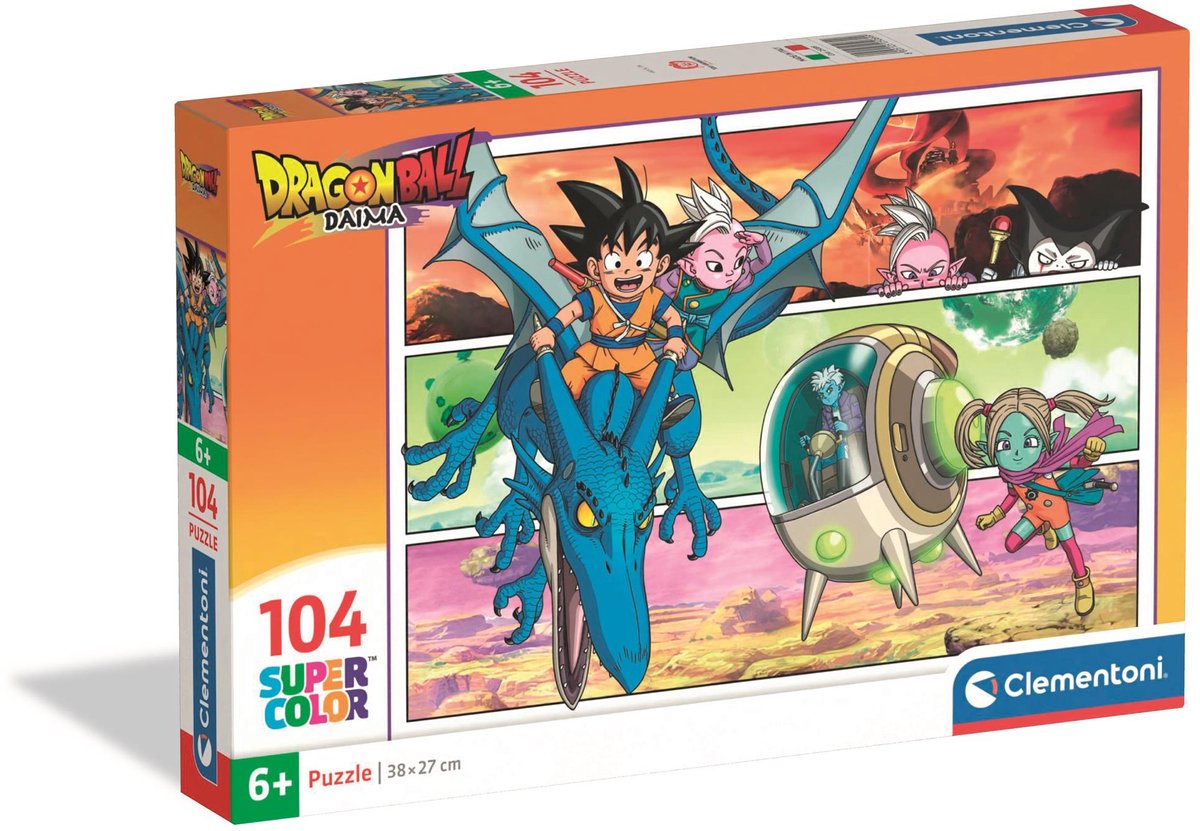 Clementoni - rompecabezas - dragon ball daima - 104 piezas - super - a partir de 6 años
