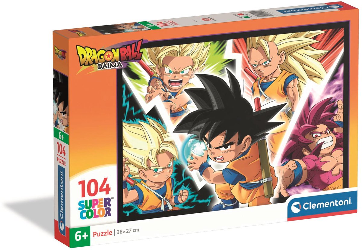 Clementoni - puzzel - dragon ball daima - 104 stukjes - super color - vanaf 6 jaar
