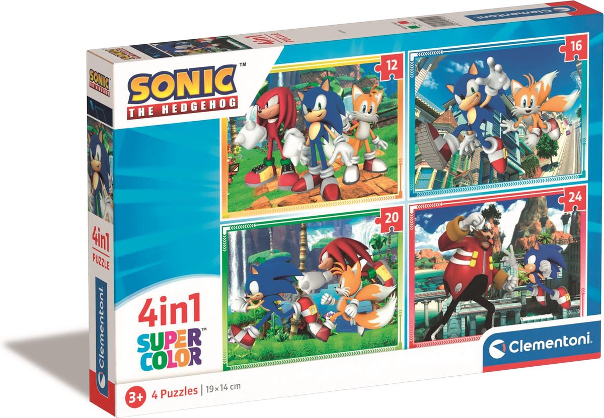 Clementoni puzzle Sonic, 4in1