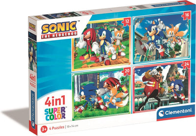 Clementoni puzzle Sonic, 4in1