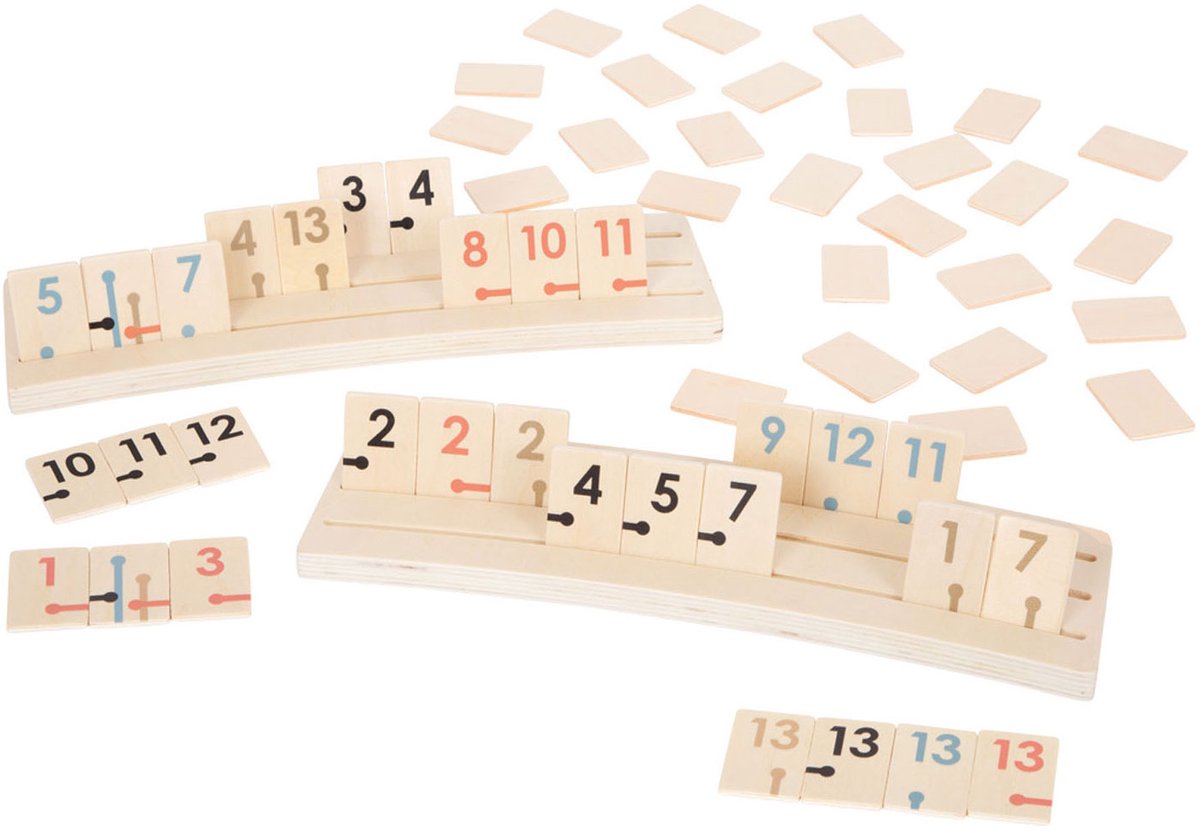 Gioco di ramino in legno piccolo