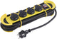 Q-link stekkerdoos - 4-voudig - randaarde - cm-system - ip44 - 3 x 1.5 mmâ² - 5 m - geel zwart