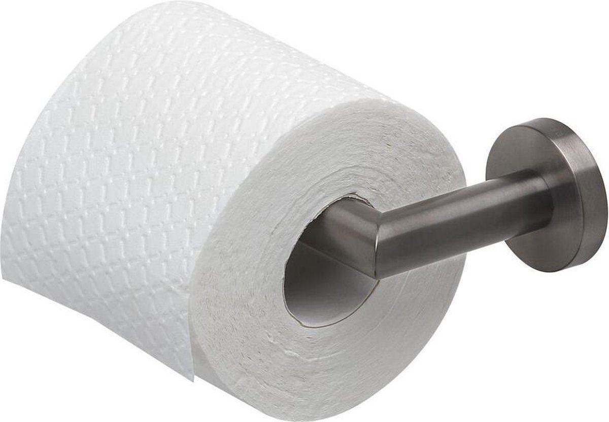 Geesa nemox toiletrolhouder reserverolhouder zwart metaal geborsteld