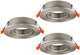 Faretto da incasso Eglo barranco - gu10 - ø 9 cm - grigio - set da 3 pezzi - inclinabile