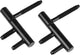 Starx - cerniera forata (cerniera) per telai in acciaio -70 x 12 mm - nera - 1 set da 2 pezzi