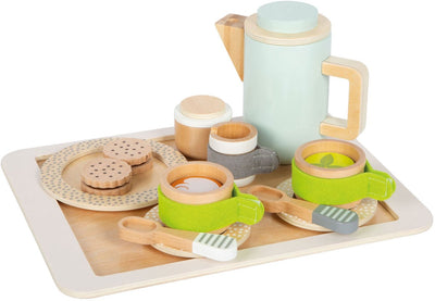 Pequeño pie de madera Speelkeuken Coffee Fuerza marina