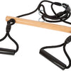 Trapeze de madera de pie pequeño Swing con anillos de gimnasta Línea negra