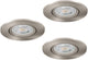 Faretto da incasso Eglo barranco - bagno - gu10 - ø 8,4 cm - grigio - set da 3 pezzi