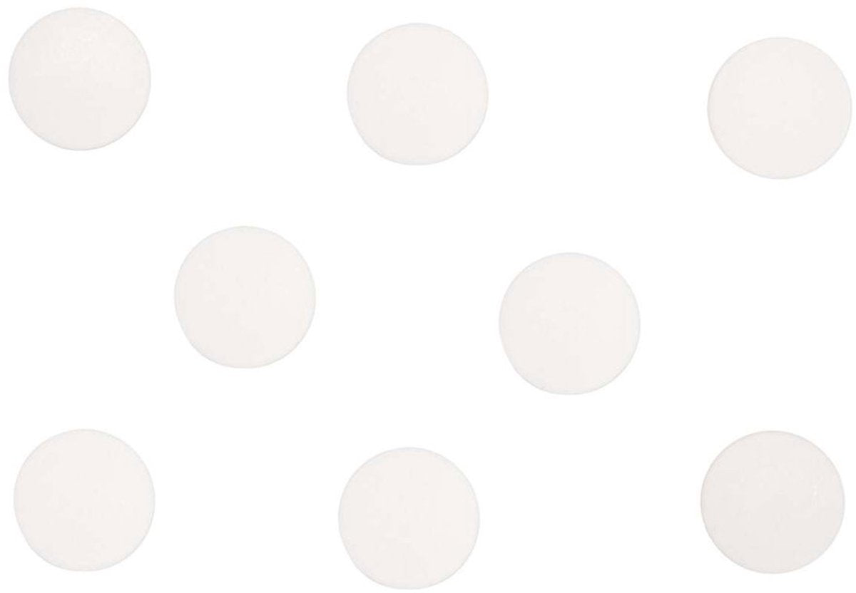 Maglio magnete rotondo solido 8 pezzi 0,3 kg plastica ferrite bruchsicher ø 2 x 0,75 cm bianco