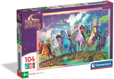 Puzzle Clementoni Accademia degli Unicorni - 104 pezzi.