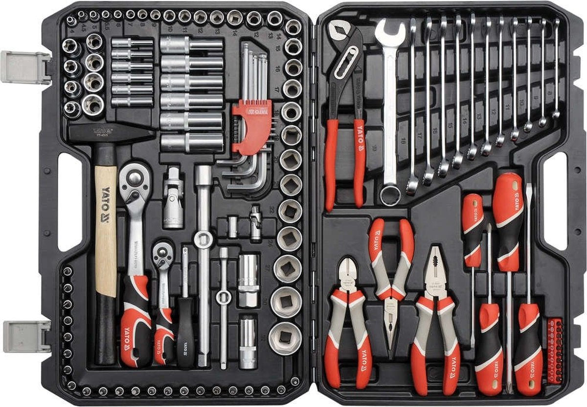 Yato complete gereedschapsset - 122-delig - in handzame draagkoffer