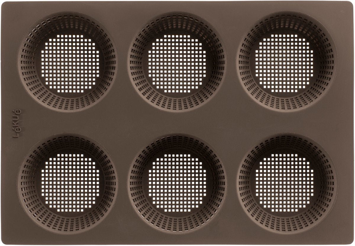 Lékué baking mold 6 rolls - silicone - brown