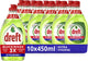 Dreft Quickwash detersivo liquido extra igienico per piatti - 10 x 450 ml