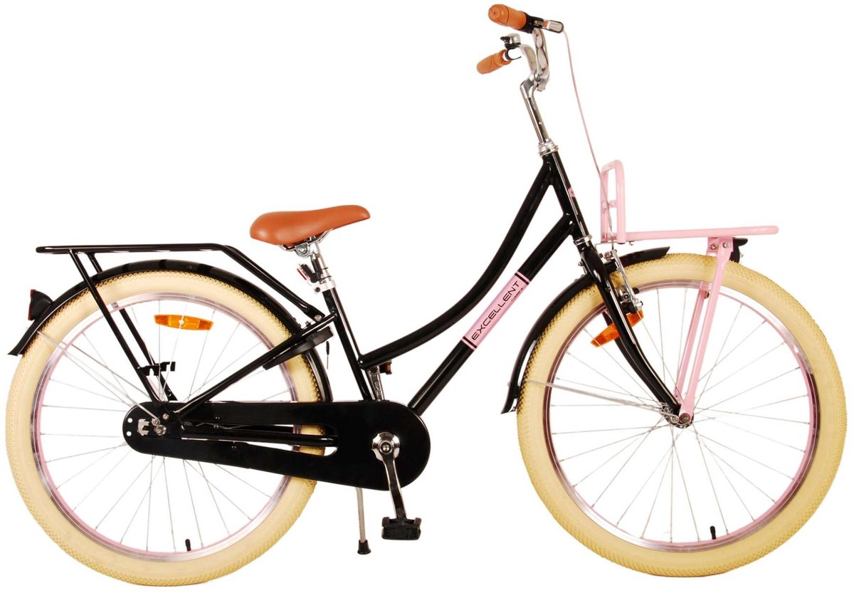 Volare Excelente bicicleta para niños - niñas - 24 pulgadas - negro - 3 engranajes