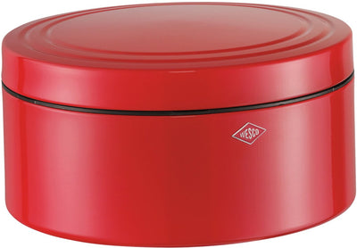 Scatola pasticceria Wesco linea classica con coperchio | 4 litri | metallo - rosso arancio | scatola per biscotti | edizione speciale natalizia