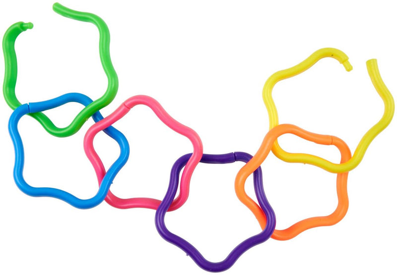 Eddy Toys rompecabezas de cadenas de 6 piezas - juego de acertijos de metal - juego de 6 rompecabezas de metal - multicolor - caja expositora