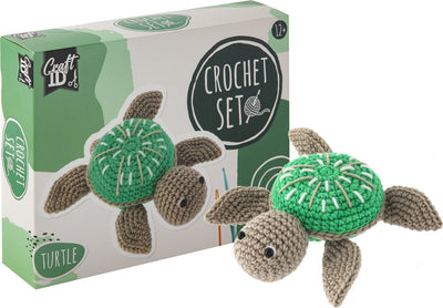 Kit de crochet para grupo de manualidades creativas tortuga - incl. aguja e hilo