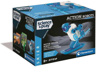 Robots de acción del juego de Clementoni Science - esquiador