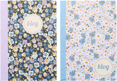Cuadernos canguro - b'log flores - tamaño A4 - con diamante 5mm - 2 piezas - an-123845-a